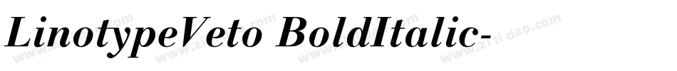 LinotypeVeto BoldItalic字体转换